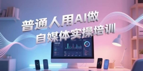 普通人用AI做自媒体实操培训，普通人一个人用ai做自媒体，视频制作、短视频引流、直播带货，轻松入门-柒浠资源网