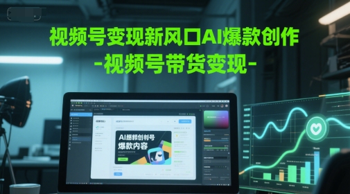 视频号变现新风口AI爆款创作-视频号带货变现-柒浠资源网