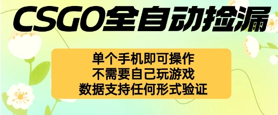 自动挂G捡漏，不用自己挂G不用玩游戏，一个手机即可操作，新手小白轻松月入1W+【揭秘】-柒浠资源网