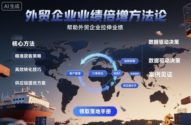 外贸企业业绩倍增方法论，帮助外贸企业拉伸业绩-柒浠资源网