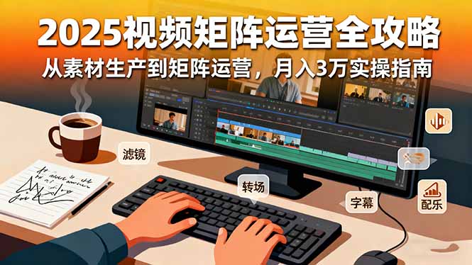 2025短视频矩阵运营全攻略：从素材生产到矩阵运营，月入3万实操指南-柒浠资源网