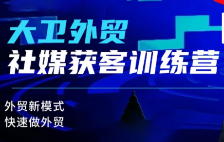 大卫老师·外贸社媒获客独家训练营(更新10月)-柒浠资源网