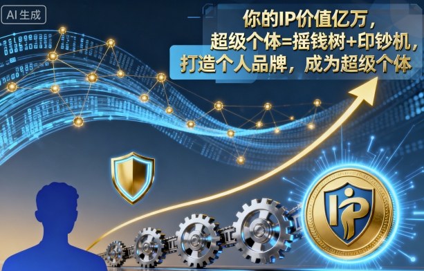 你的IP价值亿万,超级个体=摇钱树+印钞机,打造个人品牌,成为超级个体-柒浠资源网