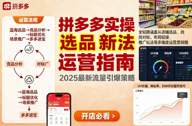 王校长9月12拼多多实操新玩法，全链路涵盖从店铺选品、找对标，布局链接，推广玩法等多维度运营思路(更新)-柒浠资源网