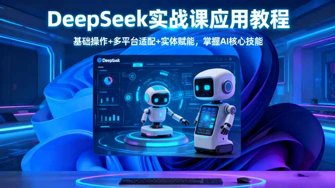 DeepSeek实战课应用教程、基础操作+多平台适配+实体赋能，掌握AI核心技能-柒浠资源网