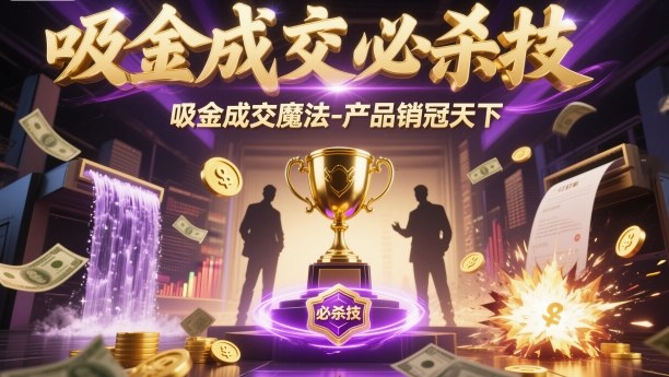 吸金成交必杀技，吸金成交魔法-产品销冠天下-柒浠资源网