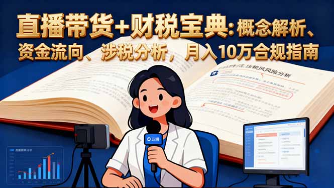直播带货+财税宝典：概念解析、资金流向、涉税分析，月入10万合规指南-柒浠资源网