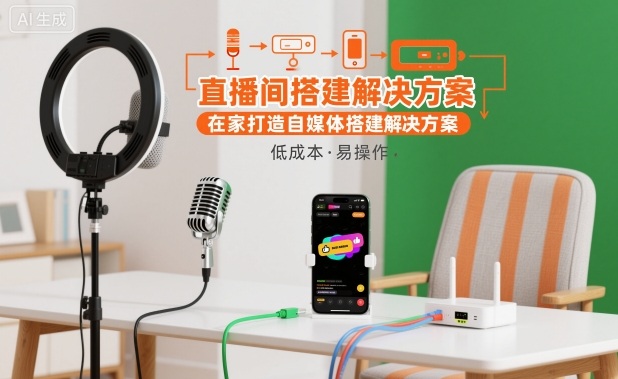 直播间搭建解决方案，在家打造自媒体搭建解决方案-柒浠资源网