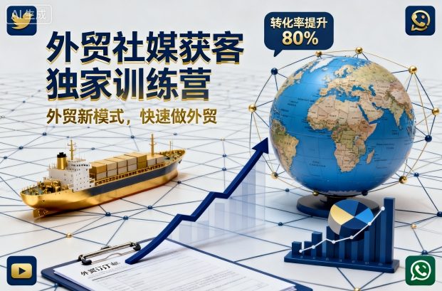外贸社媒获客独家训练营，外贸新模式，快速做外贸(更新)-柒浠资源网