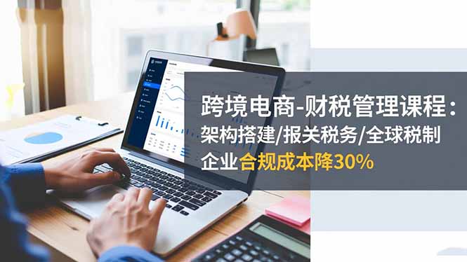 跨境电商-财税管理课程：架构搭建/报关税务/全球税制，企业合规成本降30%-柒浠资源网
