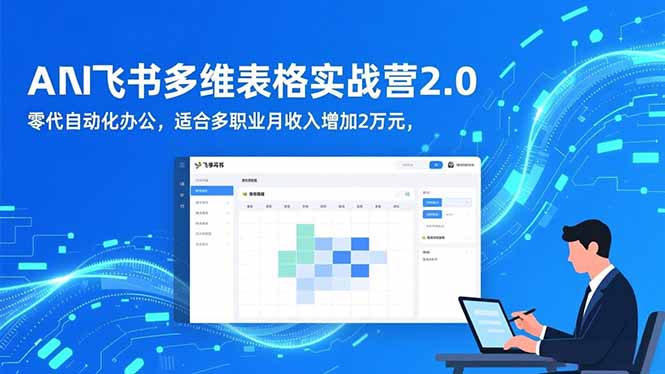 AI+飞书多维表格实战营2.0：零代码自动化办公，适合多职业月收入增加2万元-柒浠资源网