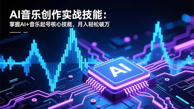 AI音乐创作实战技能：掌握AI+音乐起号核心技能，月入轻松破万-柒浠资源网