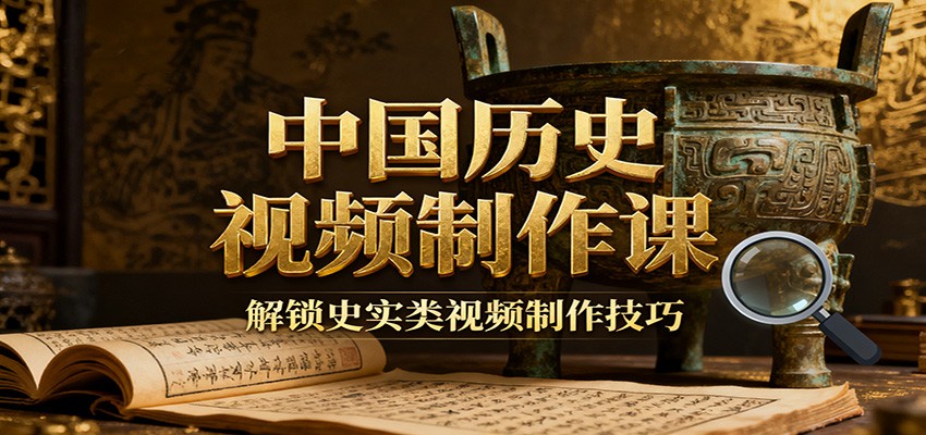 中国历史视频制作课：疆域地图集+参考文案+练习素材，解锁史实类视频制作技巧-柒浠资源网
