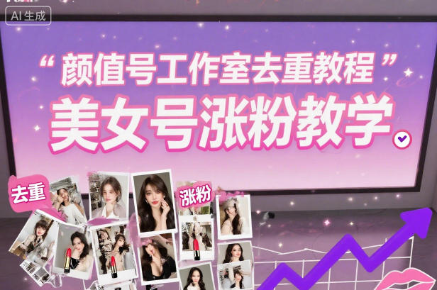 颜值号工作室去重教程，美女号涨粉教学-柒浠资源网