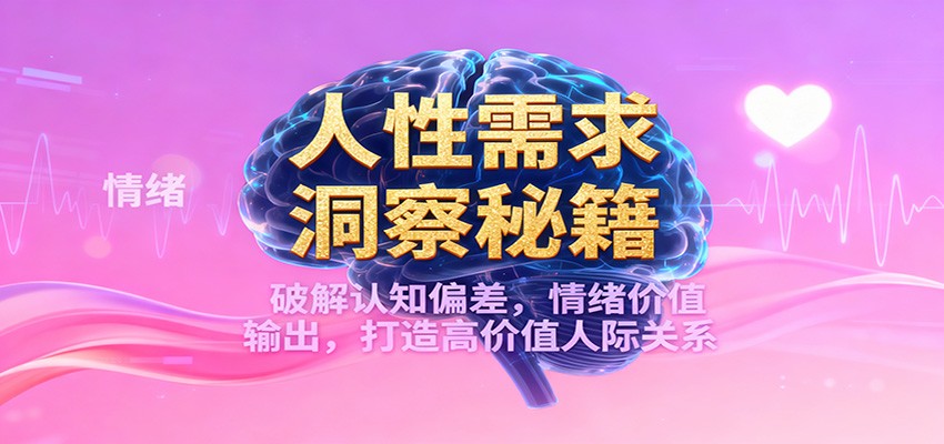人性需求洞察秘籍，破解认知偏差，情绪价值输出，打造高价值人际关系-柒浠资源网