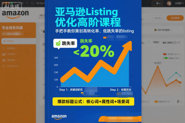 亚马逊Listing优化高阶课程，手把手教你策划高转化率、低跳失率的listing-柒浠资源网