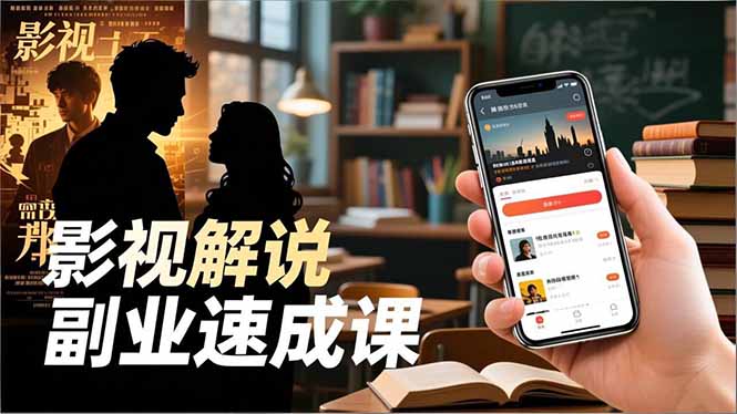 Tk影视解说副业速成课，软件安装、全流程实操、爆款预设，新手两周变现-柒浠资源网