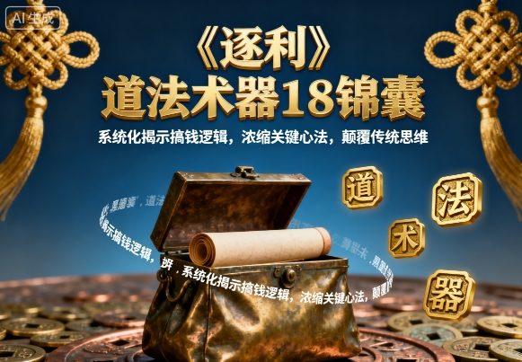 《逐利》道法术器18锦囊，系统化揭示搞钱逻辑，浓缩关键心法，颠覆传统思维(更新)-柒浠资源网