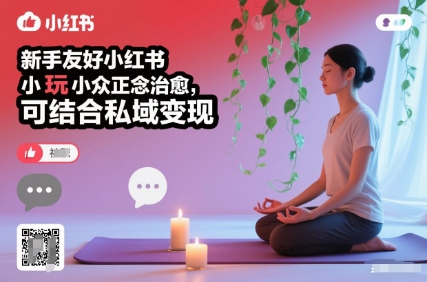 新手友好小红书小众正念治愈,玩法简单,可结合私域变现-柒浠资源网