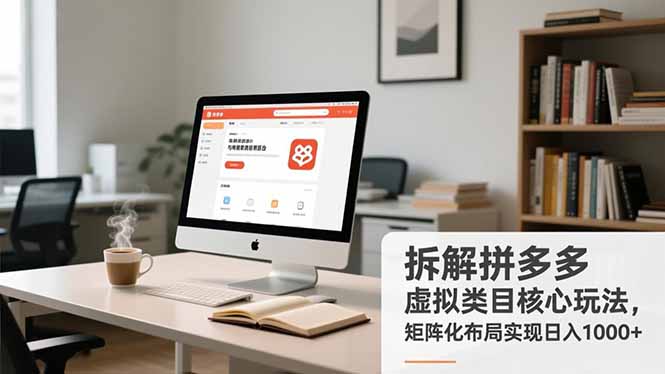 拆解拼多多虚拟类目核心玩法，矩阵化布局实现日入1000+-柒浠资源网