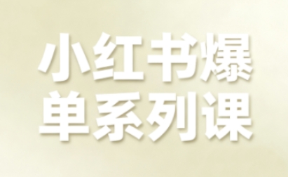 小红书爆单系列课，聚焦小红书电商全链路增长(更新)-柒浠资源网