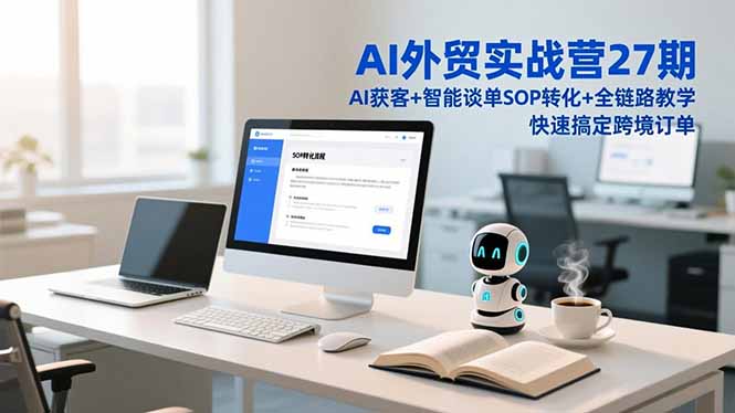 AI外贸实战营27期，AI获客+智能谈单+SOP转化+全链路教学，快速搞定跨境订单-柒浠资源网