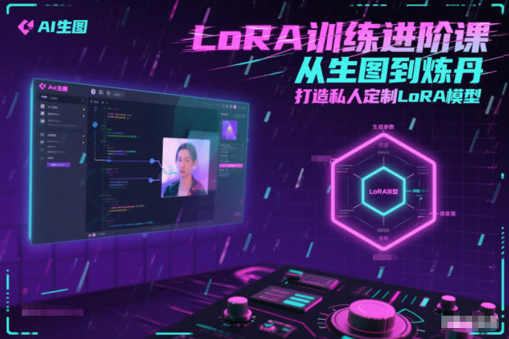 LoRA训练进阶课，从生图到炼丹，打造私人定制LoRA模型-柒浠资源网
