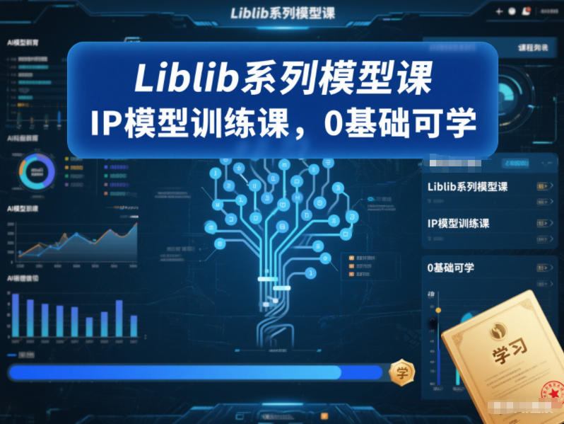 Liblib系列模型课，IP模型训练课，0基础可学-柒浠资源网