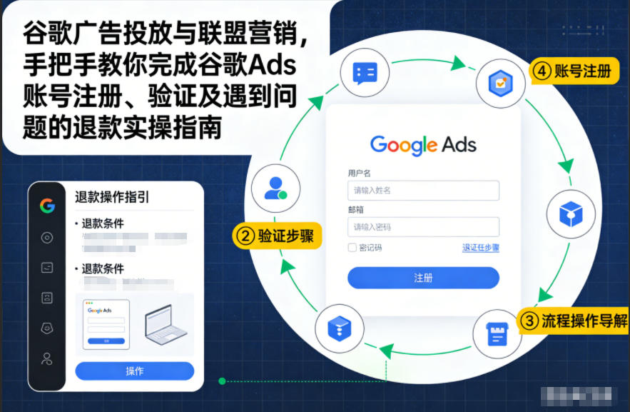 谷歌广告投放与联盟营销，手把手教你完成谷歌Ads账号注册、验证及遇到问题的退款实操指南-柒浠资源网