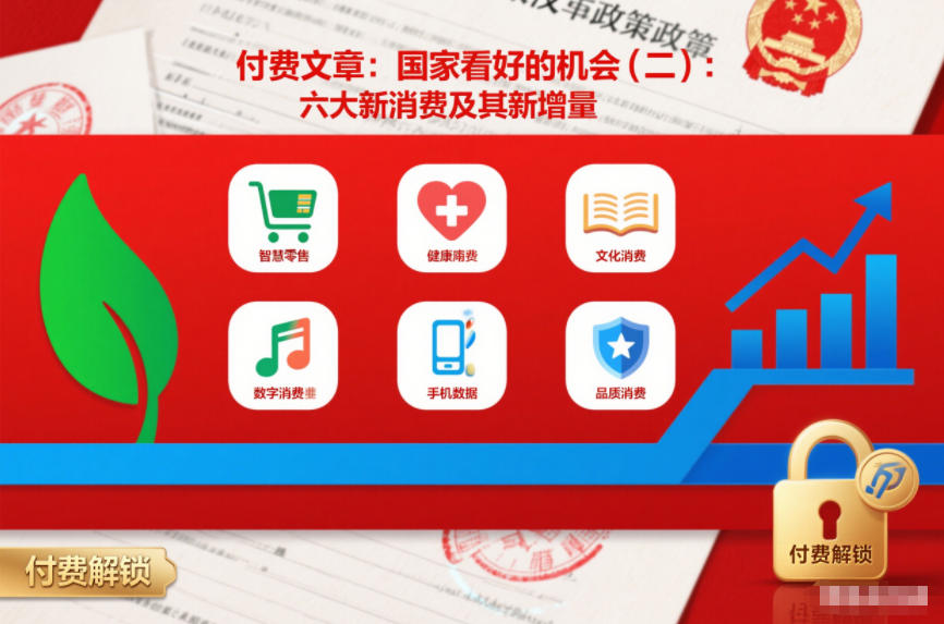 付费文章：国家看好的机会(二)：六大新消费及其新增量-柒浠资源网