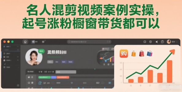 名人混剪视频案例实操，起号涨粉橱窗带货都可以-柒浠资源网