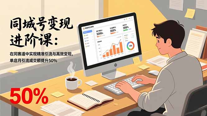 同城号变现进阶课：在同城赛道中实现精准引流与高效变现，单店月引流成交额提升50%-柒浠资源网