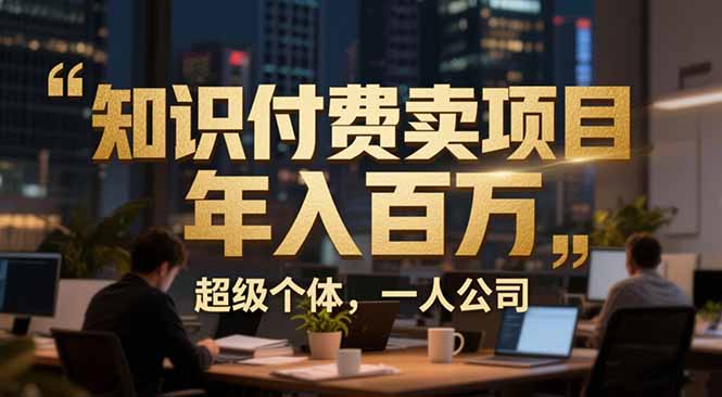 从0到年入百万：超级个体实战心得公开，个人IP×精准引流×成交系统全拆解-柒浠资源网