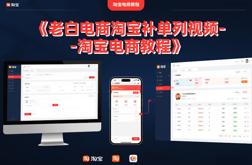 老白电商淘宝补单系列视频-淘宝电商教程-柒浠资源网