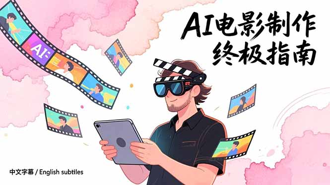 AI电影制作终极指南：从创意到成片，系统掌握智能影视全流程实战课(中英字幕-柒浠资源网