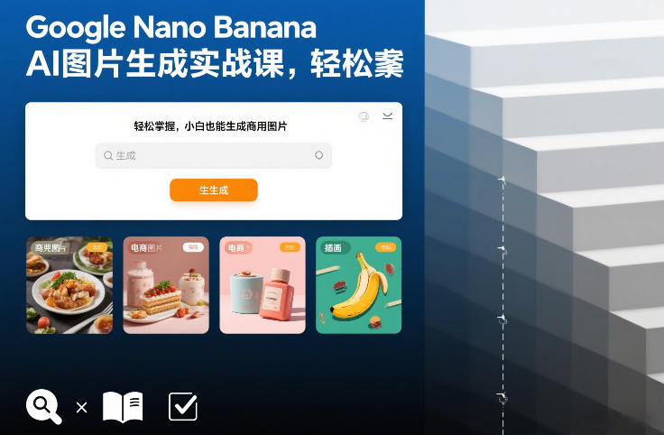Google Nano Banana AI图片生成实战课，轻松掌握，小白也能生成商用图片-柒浠资源网