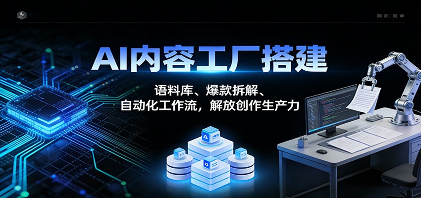AI内容工厂搭建：语料库、爆款拆解、自动化工作流，解放创作生产力-柒浠资源网