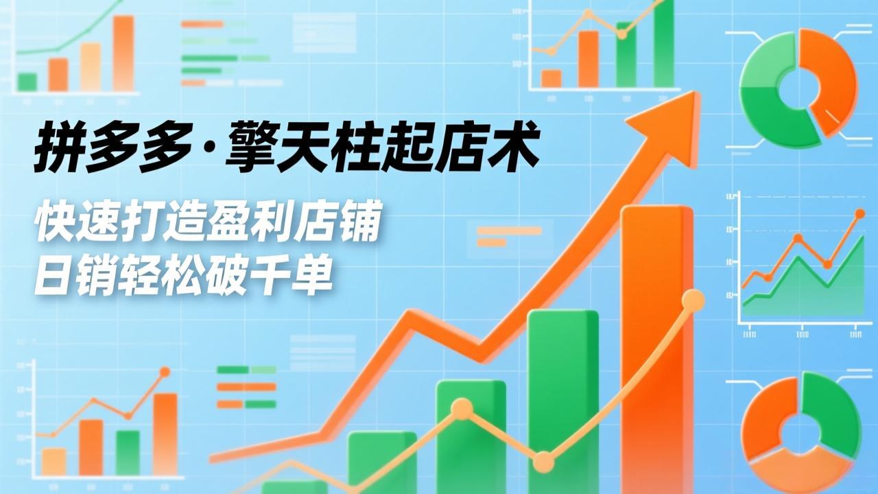 拼多多·擎天柱起店术,爆流布局、利润起飞、不断流,快速打造盈利店铺,日销轻松破千单-柒浠资源网