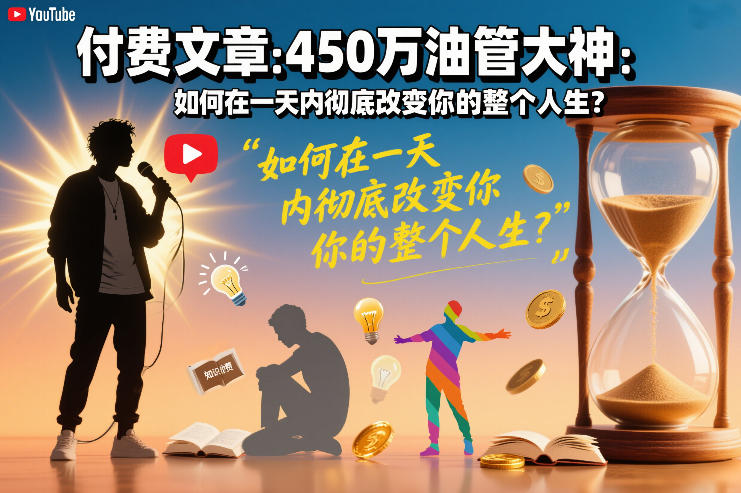付费文章：450万油管大神：如何在一天内彻底改变你的整个人生？-柒浠资源网