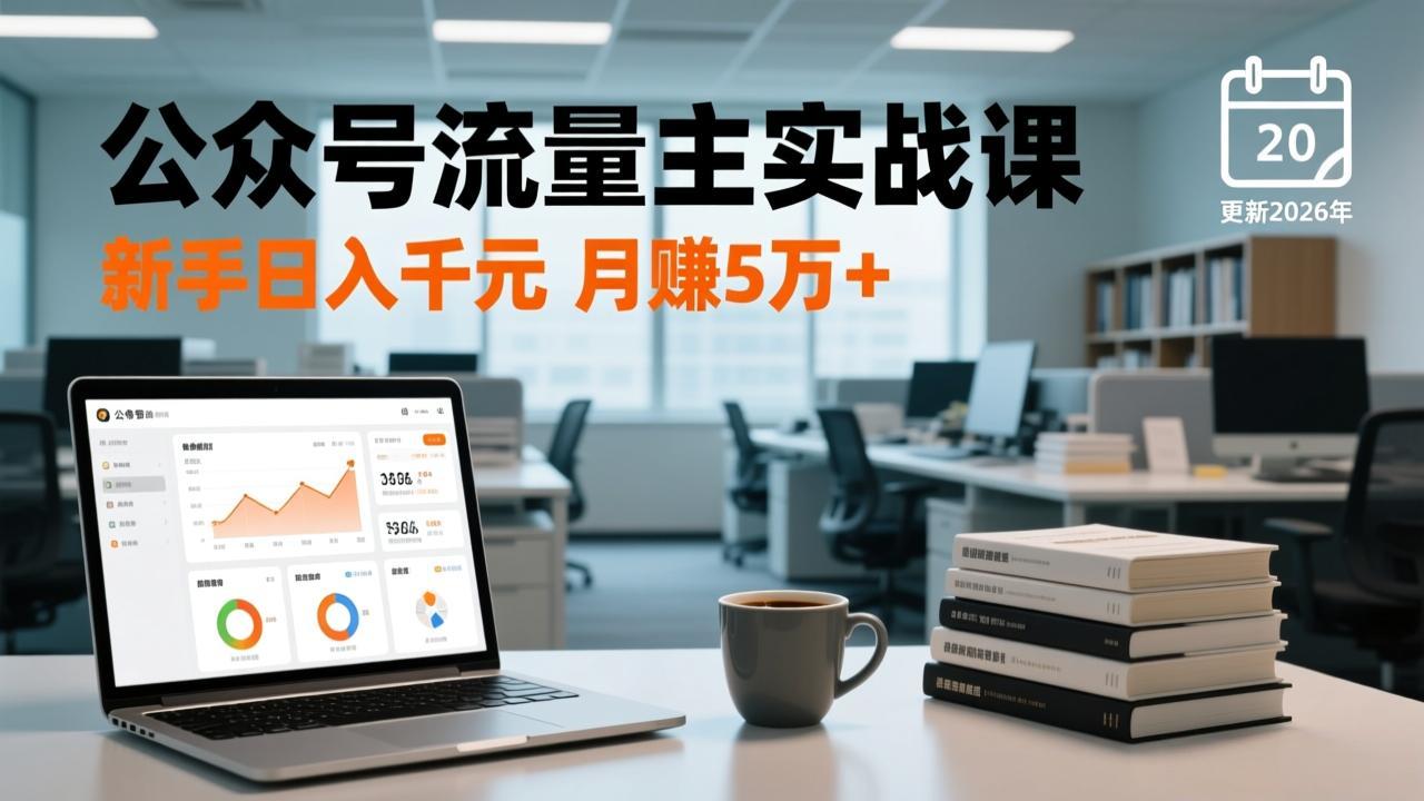 公众号流量主实战课，爆文写作、流量池运营、多平台分发，新手日入千元月赚5万+更新2026年-柒浠资源网