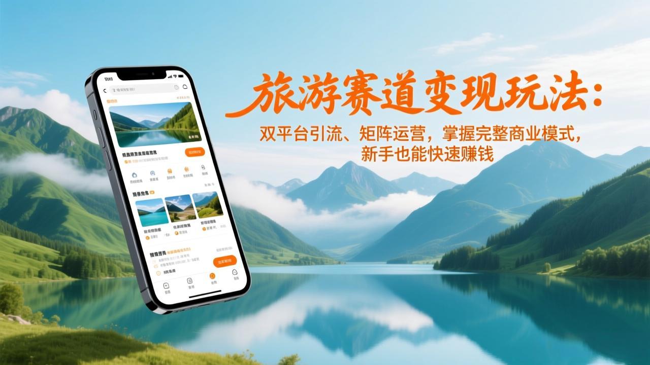 旅游赛道变现玩法：双平台引流、矩阵运营，掌握完整商业模式，新手也能快速赚钱-柒浠资源网