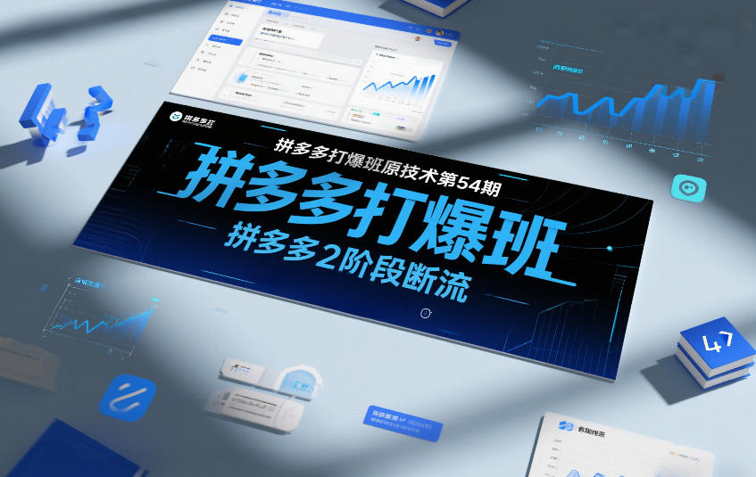 拼多多打爆班原创技术第54期，拼多多2阶段断流-柒浠资源网