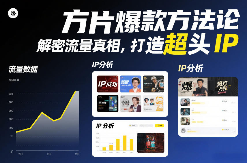 方片爆款方法论,解密流量真相,打造超头IP-柒浠资源网