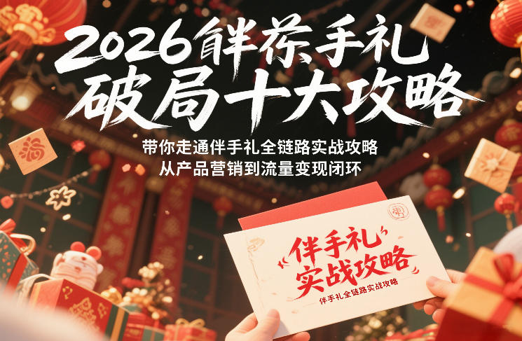 2026伴手礼破局十大攻略,带你走通伴手礼全链路实战攻略,从产品营销到流量变现闭环-柒浠资源网