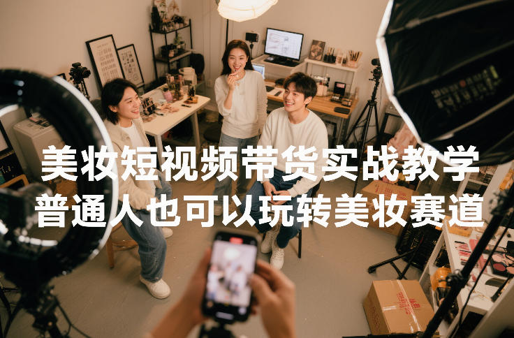 美妆短视频带货实战教学,普通人也可以玩转美妆赛道-柒浠资源网