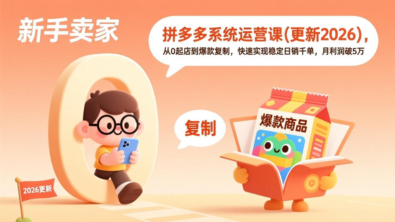 拼多多系统运营课(更新2026-柒浠资源网