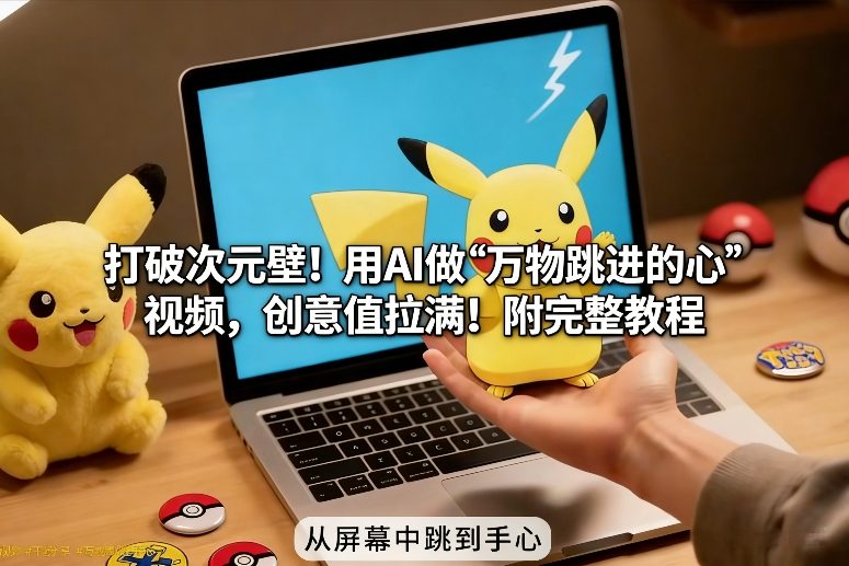 打破次元壁！用AI做【万物跳进手心】视频，创意值拉满！附完整教程-柒浠资源网