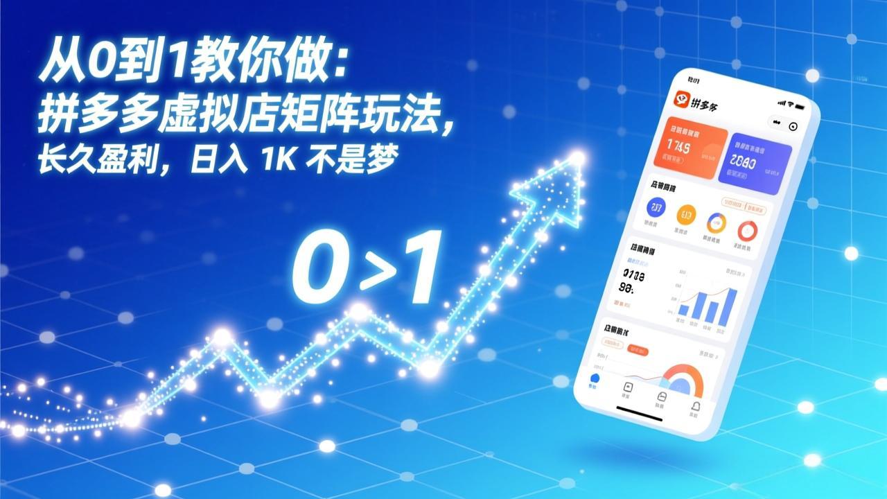 从0到1教你做：拼多多虚拟店矩阵玩法，长久盈利，日入 1K 不是梦-柒浠资源网