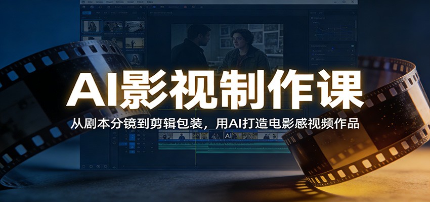 AI影视制作课：从剧本分镜到剪辑包装，用AI打造电影感视频作品-柒浠资源网