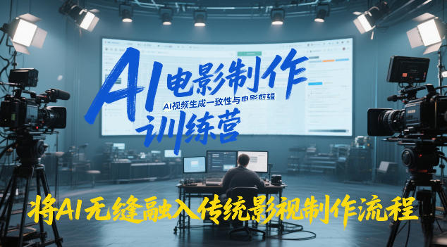 AI电影制作训练营，掌握AI视频生成一致性与电影剪辑，将AI无缝融入传统影视制作流程-柒浠资源网